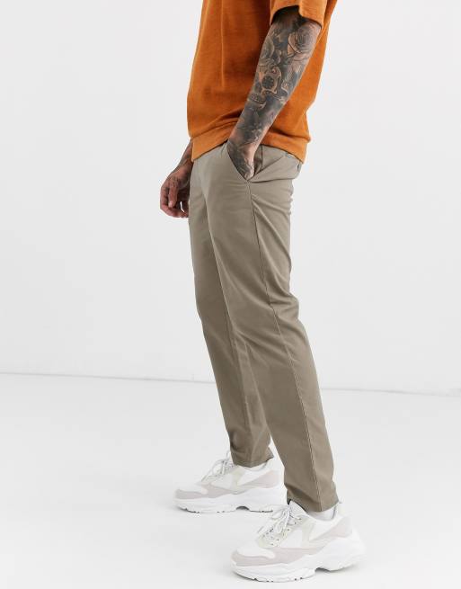 Armani Exchange slim fit chinos in stone | ASOS