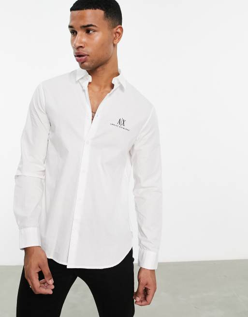 Armani shirt white sale