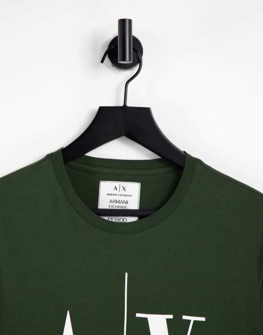 Armani exchange green t shop shirt