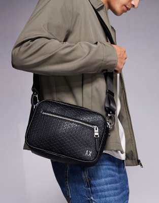 Armani Exchange Armani Exchange small logo crossbody bag in black