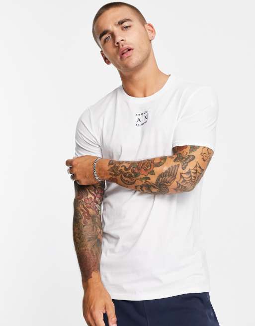 Armani Exchange small logo T-shirt in white | ASOS