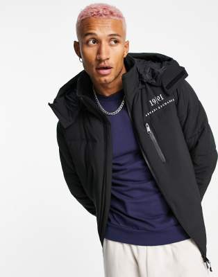 armani exchange puffer jacket black