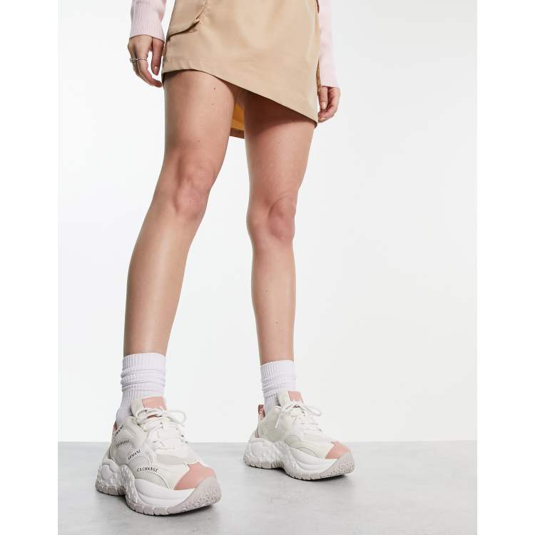 Armani Exchange sneakers in pink | ASOS