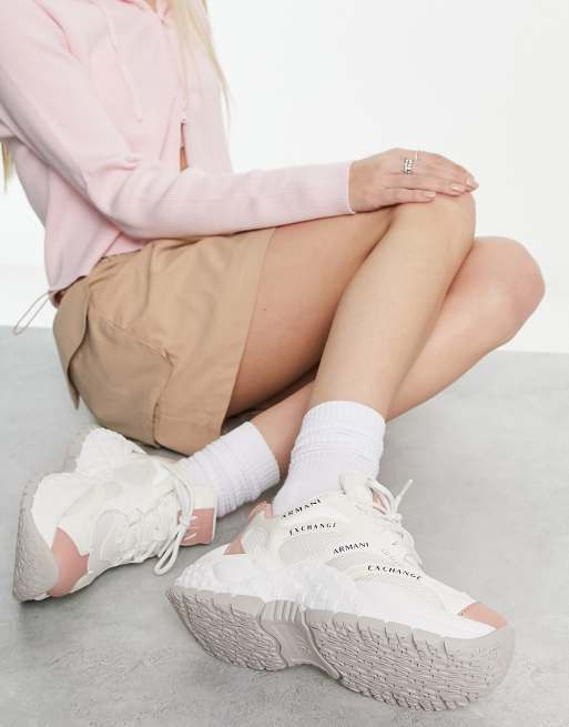 Armani Exchange sneakers in pink ASOS