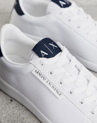 Armani Exchange sneakers in white with 