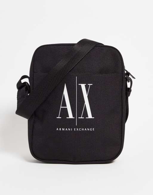 Armani Exchange - Sort crossbody-taske med logo