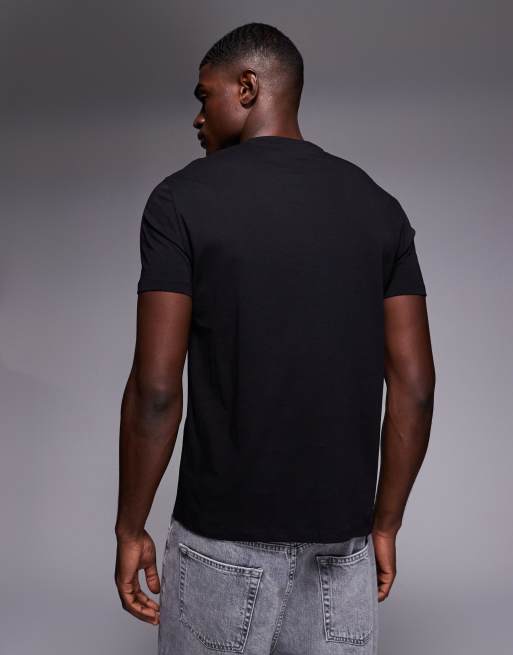 Armani Exchange - Sort T-shirt med logo, 3 af 5