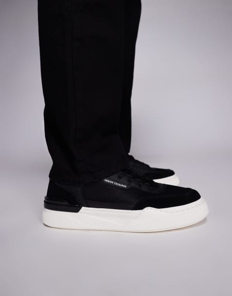Armani Exchange - Sorte/hvide sneakers - view 1
