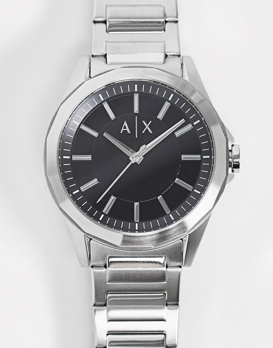 Armani Exchange stainless steel silver watch