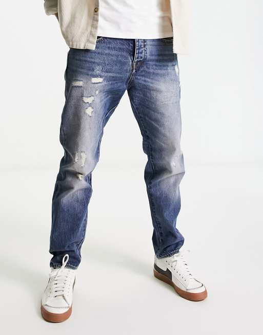 Armani Exchange straight fit jeans in blue