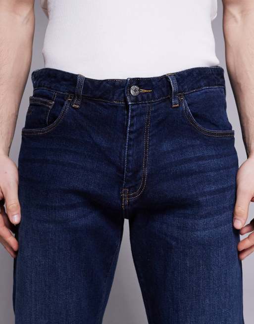 Armani Exchange straight leg jeans in dark wash blue ASOS