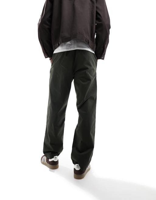 Armani Exchange straight leg worker style pants in black, 3 of 5