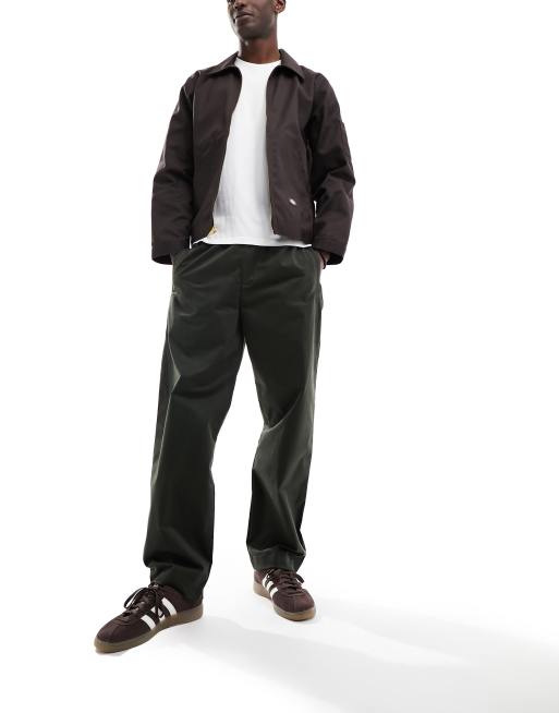 Armani Exchange straight leg worker style trousers in black, 5 of 5