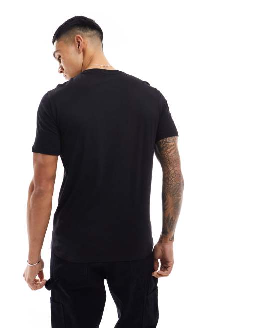 Armani Exchange – Svart t-shirt med smal passform och logga på bröstet, 3 av 4