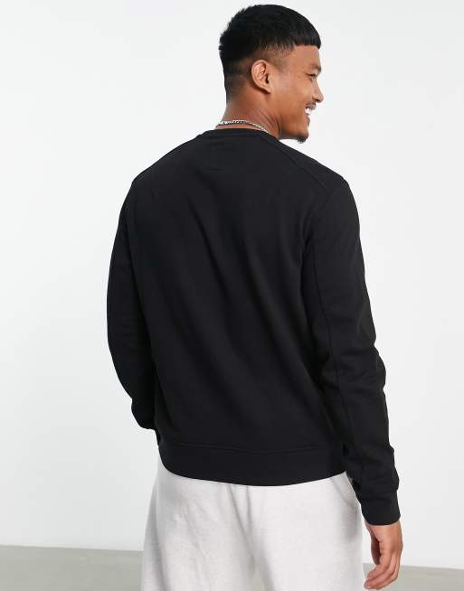 Armani Exchange –Sweatshirt in Schwarz mit Rundhalsausschnitt und Markenlogo, 4 von 4