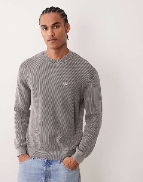 Armani Exchange sweatshirt with logo in grey - view 1
