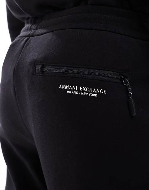 Armani Exchange - Sweatshort met lineair logo in zwart, deel van co-ord set, 3 van 5