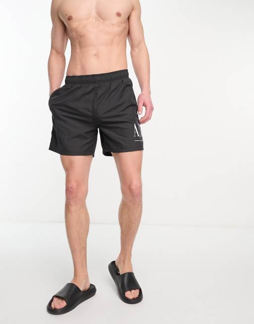 Armani Exchange swim shorts in black ASOS