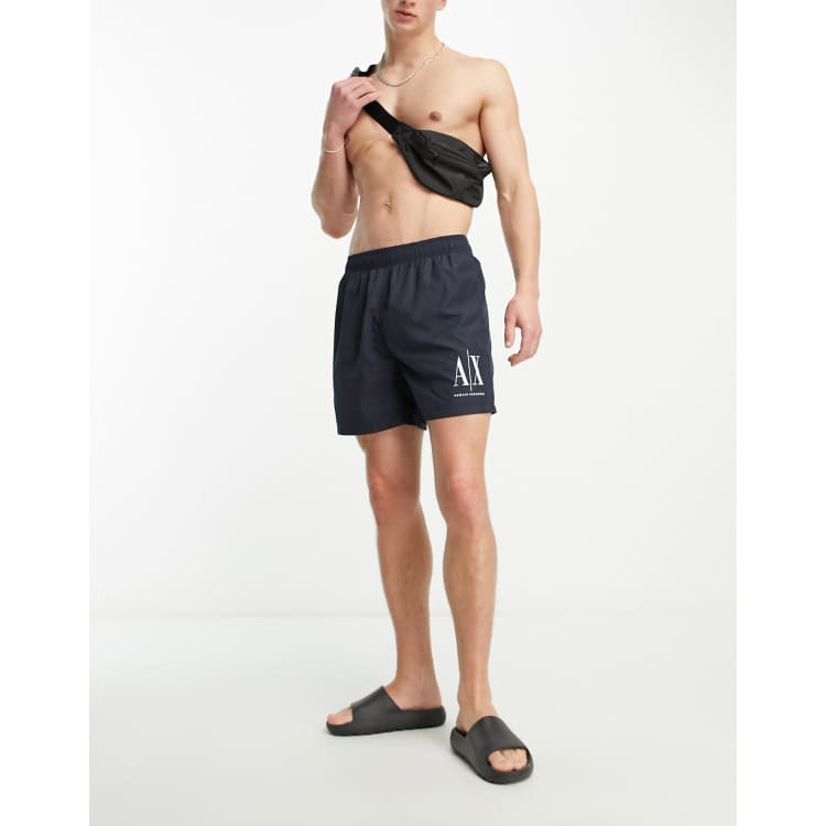 Armani Exchange swim shorts in navy | ASOS