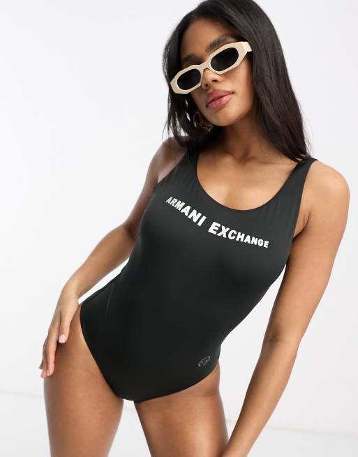 Armani Exchange swimsuit in black ASOS