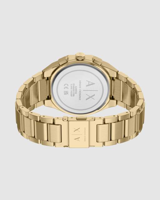 Armani Exchange Sync chronograph gold-tone stainless steel watch in gold, 4 of 4