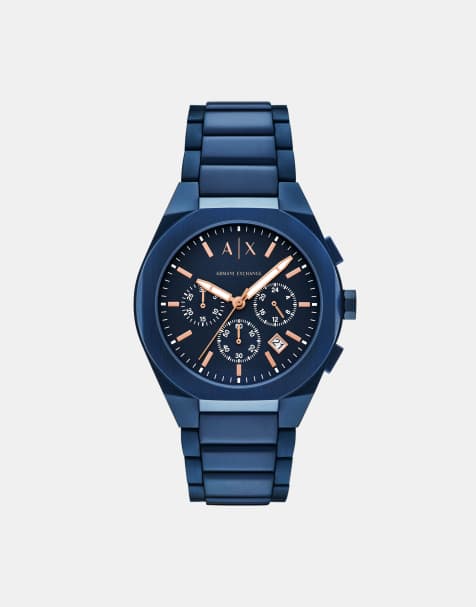 Armani Exchange - Sync - Montre chronographe à quartz pour homme en acier inoxydable - Bleu - view 1