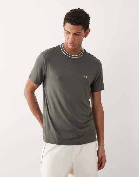 Armani Exchange – Szary T-shirt z małym logo - view 1