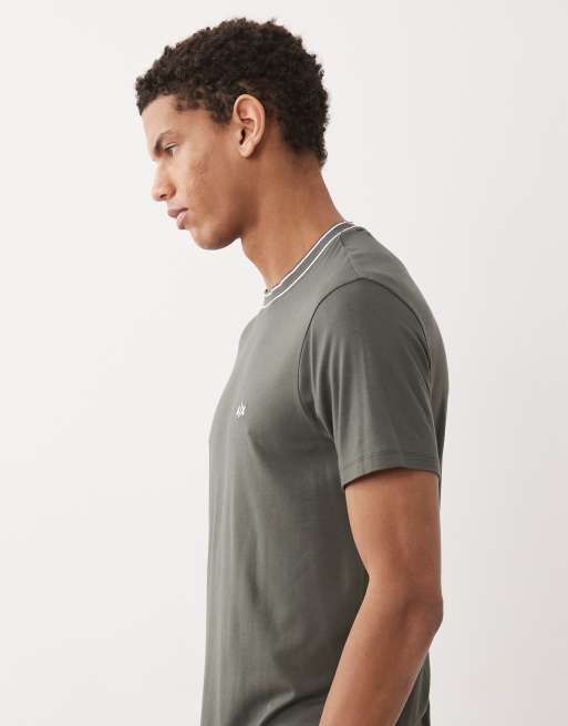 Armani Exchange – Szary T-shirt z małym logo, 4 z 5
