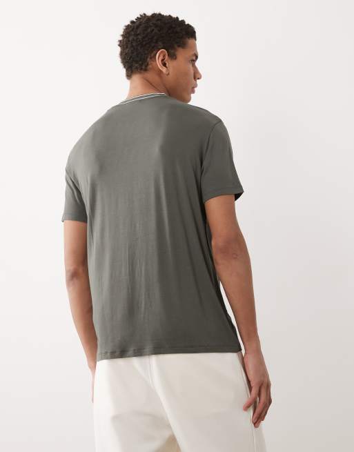 Armani Exchange – Szary T-shirt z małym logo, 5 z 5