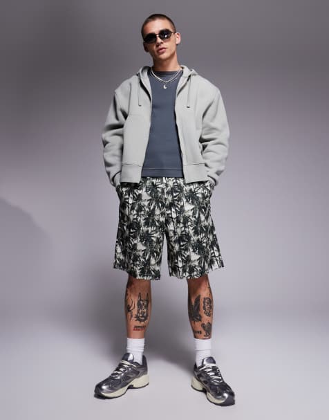 Armani Exchange – Szorty we wzór w zielone palmy - view 1