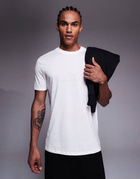 Armani Exchange - T-shirt à logo central - Blanc cassé - view 1