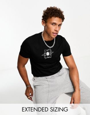 Armani Exchange chest graphics t-shirt in black - ASOS Price Checker