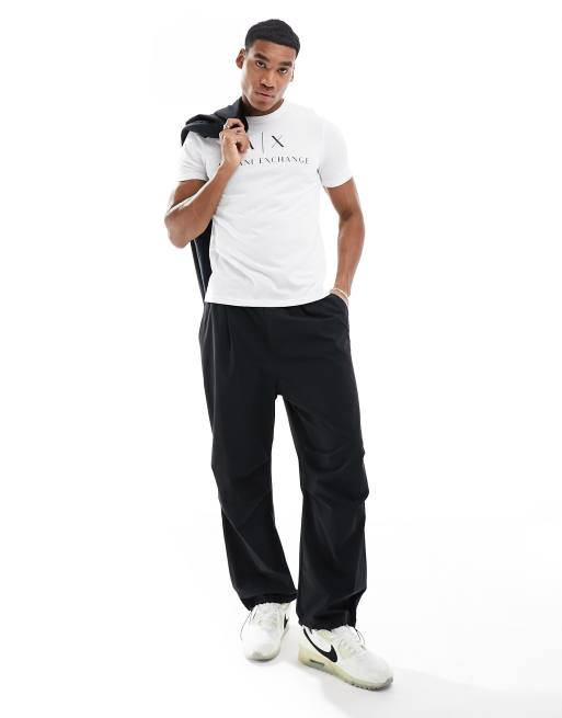 Armani Exchange - T-shirt ajusté avec logo sur la poitrine - Blanc, 3 de 4