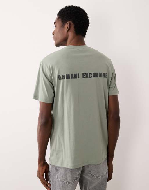 Armani Exchange - T-shirt avec logo sur la poitrine - Vert, 5 de 5