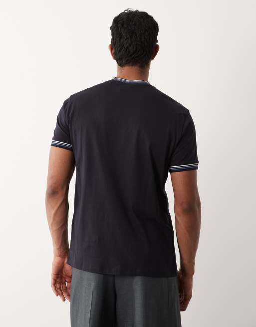 Armani Exchange - T-shirt blu navy con logo sul petto, 3 di 5