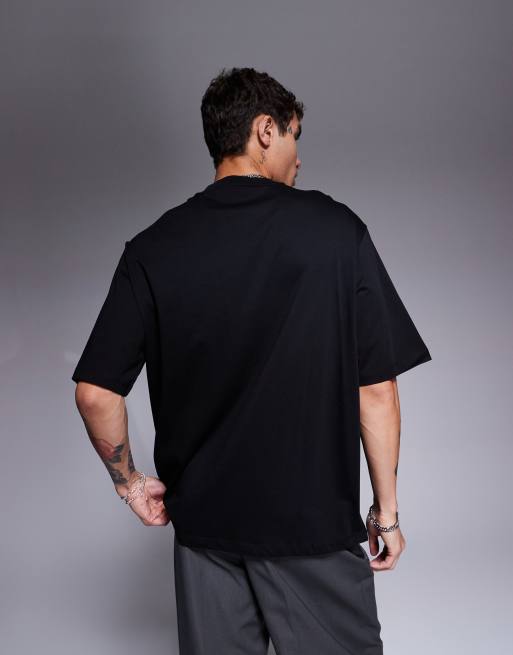 Armani Exchange t-shirt in black with zip pocket detailing, 2 of 4