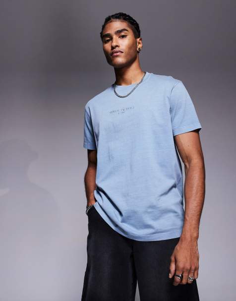 Armani Exchange – T-Shirt in Hellblau - view 1