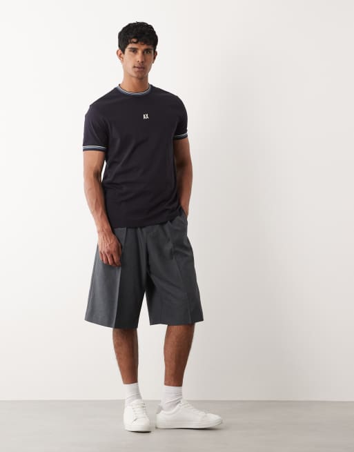 Armani Exchange – T-Shirt in Navy mit Logo auf der Brust, 2 von 5
