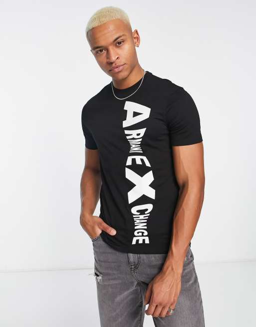 Armani Exchange – T-Shirt in Schwarz mit Logo