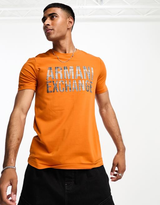 orange armani exchange t shirt