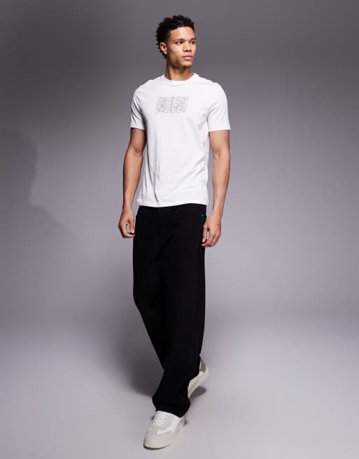 Armani Exchange - T-shirt met ronde hals en logo in gebroken wit, 2 van 5