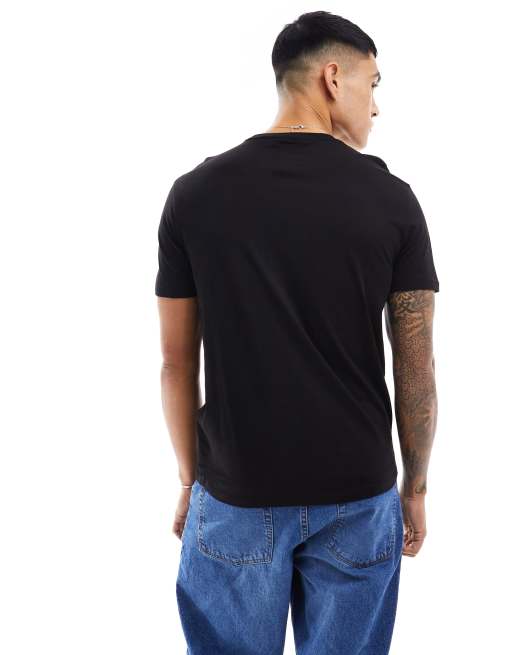 Armani Exchange – T-Shirt mit großem Logo in Schwarz/Weiß, 3 von 4