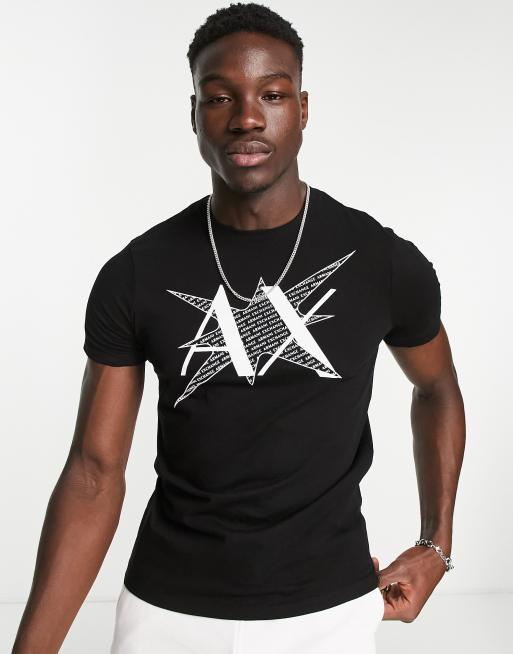 Armani Exchange Logo T Shirt Black