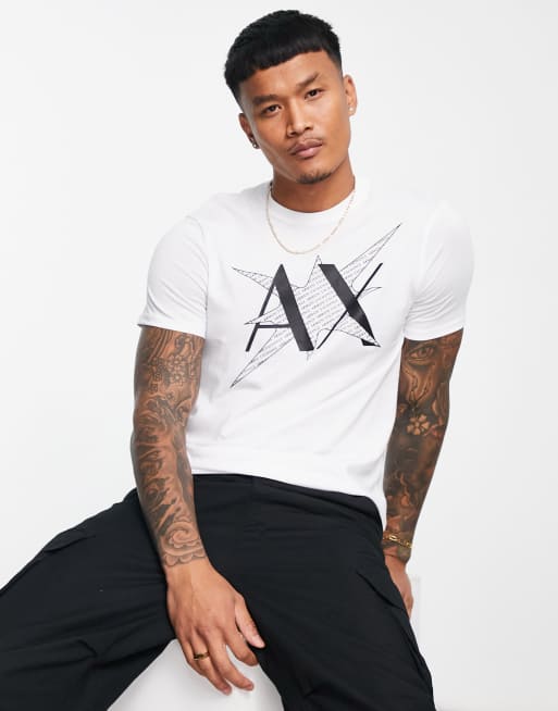 Armani Exchange t-shirt with AX star logo in white | ASOS