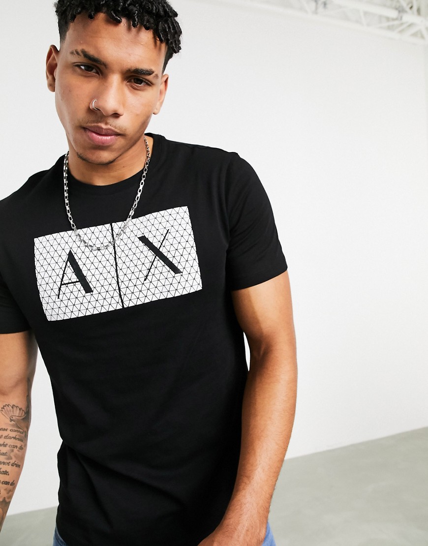 Armani Exchange t-shirt with box logo in black