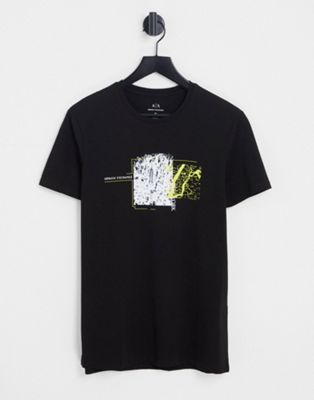 Armani Exchange t-shirt with graphic city logo in black
