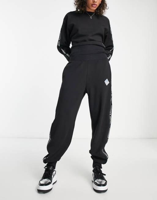 Armani Exchange taped jogger in black ASOS