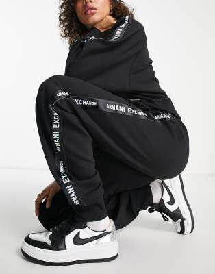 Armani Exchange Armani Exchange taped jogger in black
