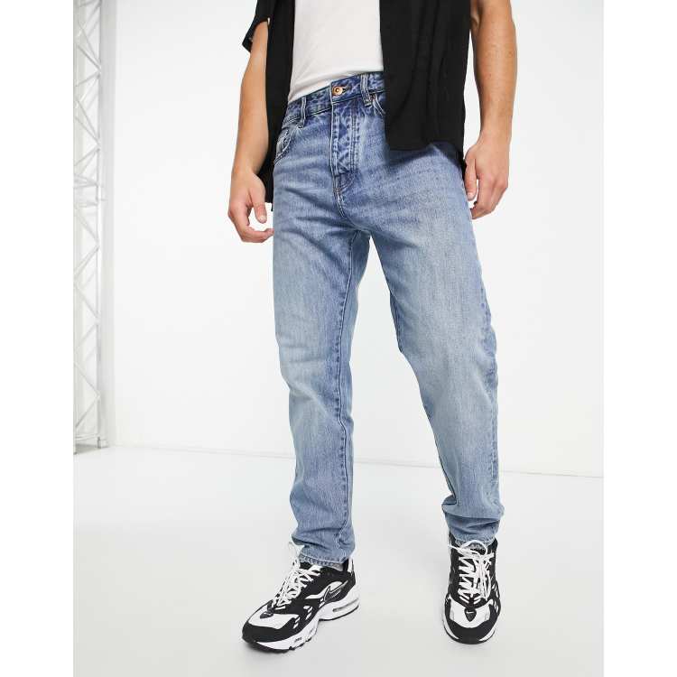 Armani Exchange tapered jeans in light wash blue ASOS