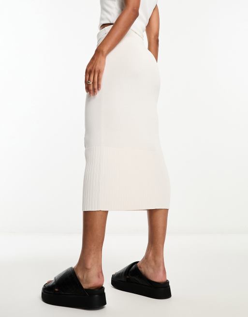 Fine knit midi skirt sale